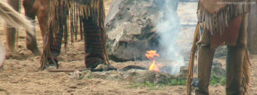 La flamme de feu dans le far west