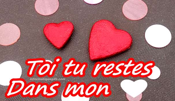 Image tu restes dans mon coeur