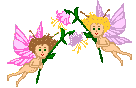 Gifs fées avec une rose de couleur rose