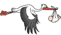 Gif cigogne dans le ciel