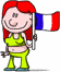 Gif anime France avec petite fille