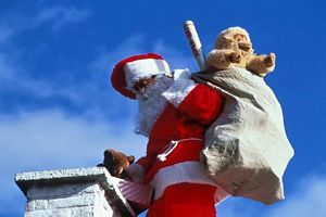 papa noel avec des jouets