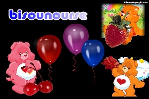 Personnage avec ballon et fraise