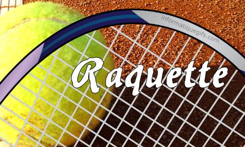 image raquette de tennis avec balle