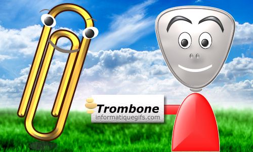 photo trombone avec personnage