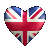 Image coeur et drapeau royaume uni