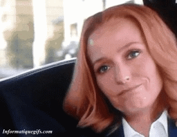 Gif anime Dana Scully agent FBI de la série X Files.
