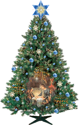 Sapin de noel et ses guirlandes