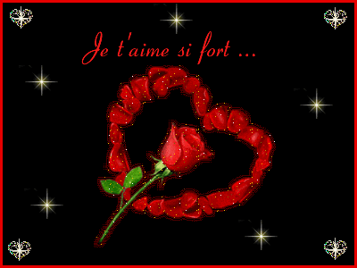image GIF de la saint valentin avec un gros cur et une rose