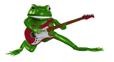 gifs grenouille qui joue de la musique
