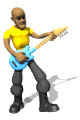 Gif rockeur qui joue avec sa guitare