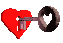 Coeur cadenas avec clef