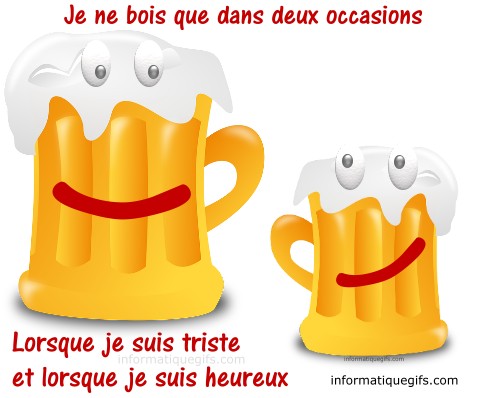 Humour alcool avec deux bieres