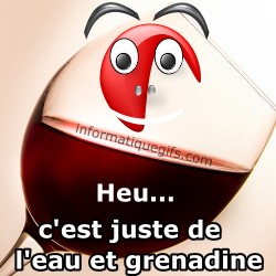 un verre de grenadine