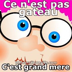 gateau visage mamie