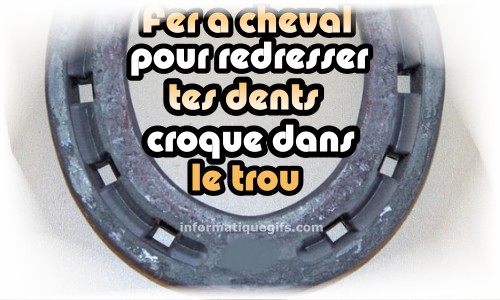 Image fer a cheval pour dent