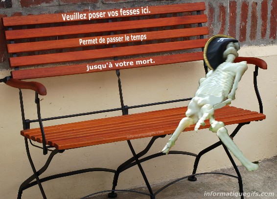 Poser ses fesses sur un banc