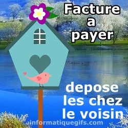 maison pour oiseau avec facture a payer