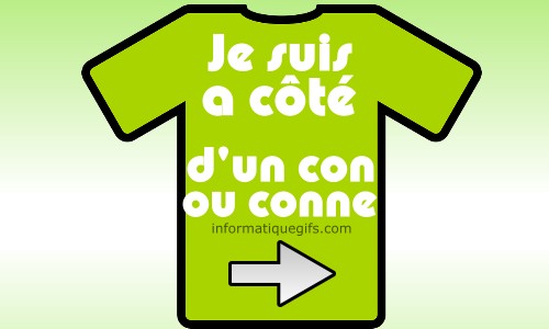 tee shirt vert humour