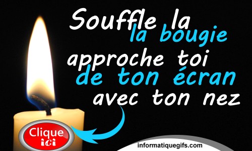 humour anniversaire bougie avec flamme