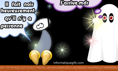 se promener dans le noir et fantome