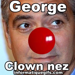 George Clooney nez rouge
