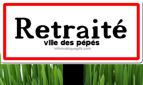 Panneau de village pour les retraités