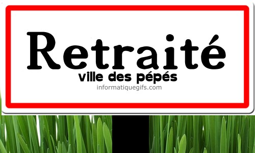 Panneau de village pour les retraités