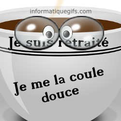 Tasse de cafe et retraite