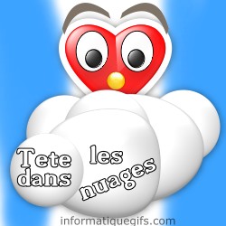 Tete dans les nuages