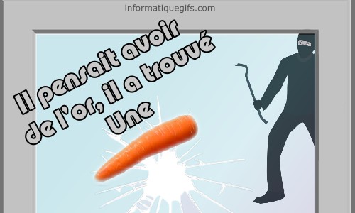 Un voleur et une carotte legume