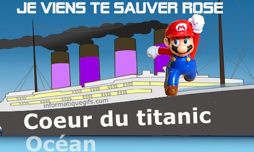 bateau titanic avec mario bros