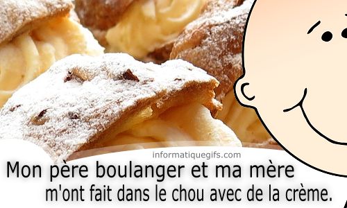 mon pere boulanger et gateau à la creme