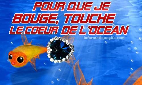 poisson rouge avec coeur de ocean