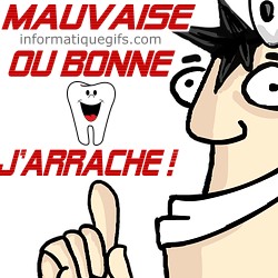 Un dentiste qui arrache les dents