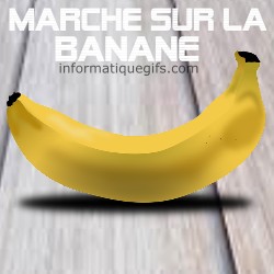 Marcher sur une banane