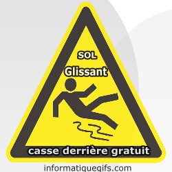 panneau sol glissant