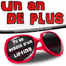 Une lunette avec anniversaire un an de plus