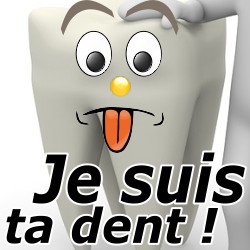 Une dent blanche humour