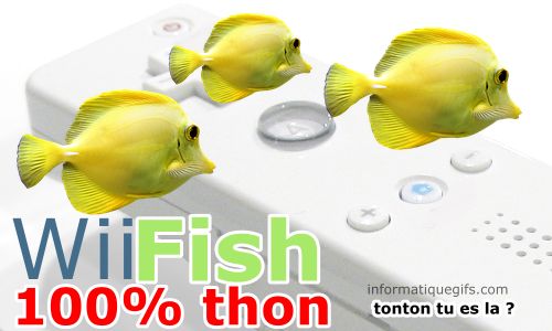 Console Wii telecommande et poisson citron