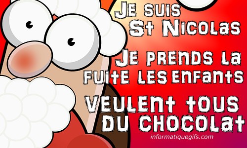 St nicolas qui prend la fuite