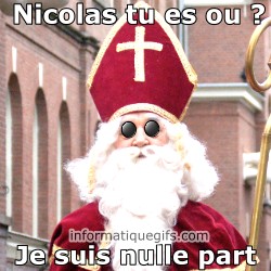 Saint nicolas avec des lunettes de soleil