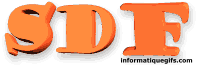 Gifs animes SDF en 3D et en orange