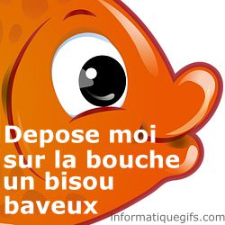 Poisson rouge et bisou baveux