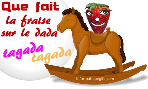 La fraise et le cheval a bascule