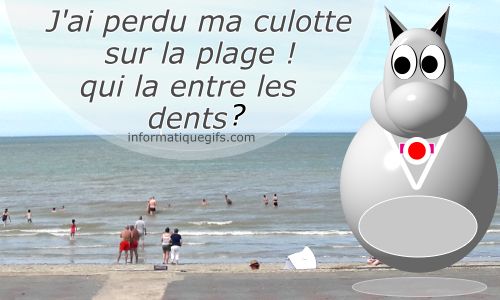 Plage du nord avec personnage