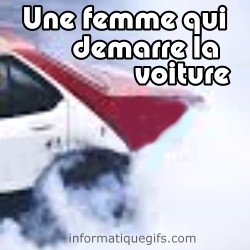 Voiture avec fumee