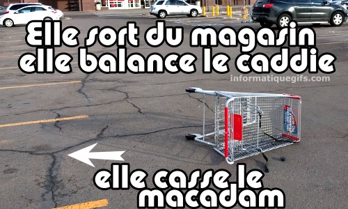 image caddie et parking de magasin