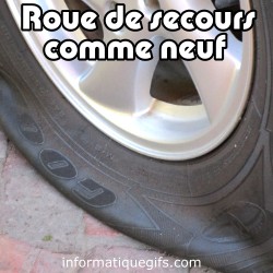 Une roue de secours avec jante