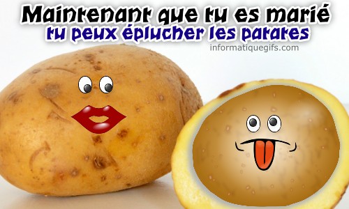Grosse patate avec message insolite
